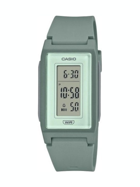 Casio Herrenuhr mit Batterie und grauem Kautsch...