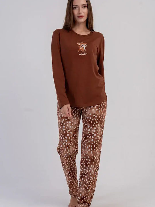 Vienetta Secret Winter Women's Cotton Pyjama Se...