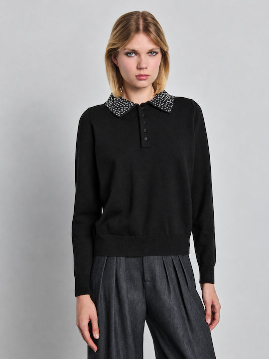 Staff Damen Polo-Shirt Schwarz
