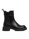 Lederstiefeletten für Damen Schwarz