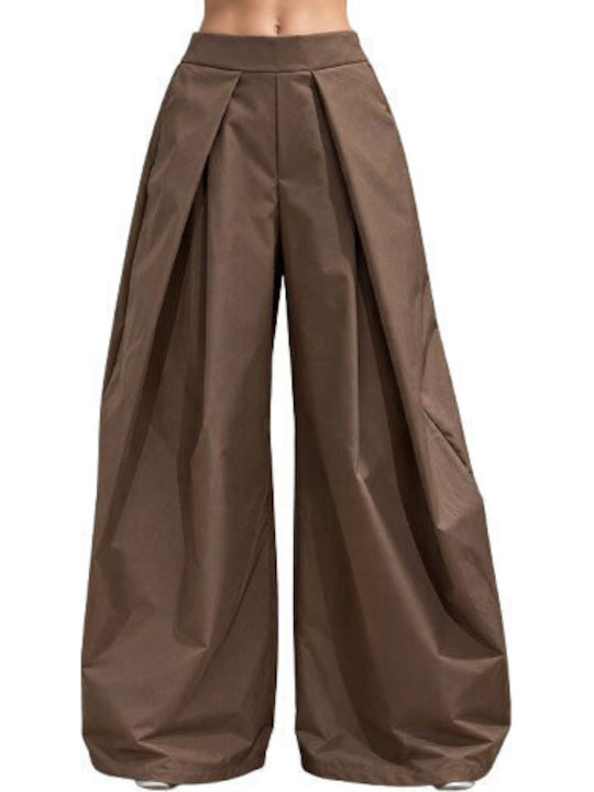 Damenhose mit Hoher Taille Braun