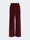 Damen-Samthose Bordeaux