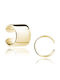 Lysea Wide Shiny 14k Gold Non-Piercing Cartilage Earring 8 Mm