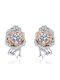 Lysea Roselle Women's Two-Tone 925 Silver Moissanite Earrings