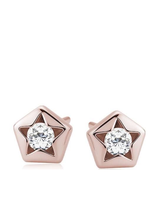 Lysea Cercei Mici cu Șurub Stea 5 X 5 Mm Zircon Auriu Placat cu Aur Roz 18k Lysea Cercei Mici cu Șurub Stea 5 X 5 Mm Zircon Auriu Placat cu Aur Roz 18k