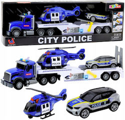 Lean Toys Set de Poliție cu Camion, Elicopter și Mașină de Patrulare