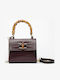 Damen-Crossbodytasche aus Leder Merlot / Bordeaux