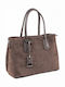Grey Leather Women's Shoulder Bag