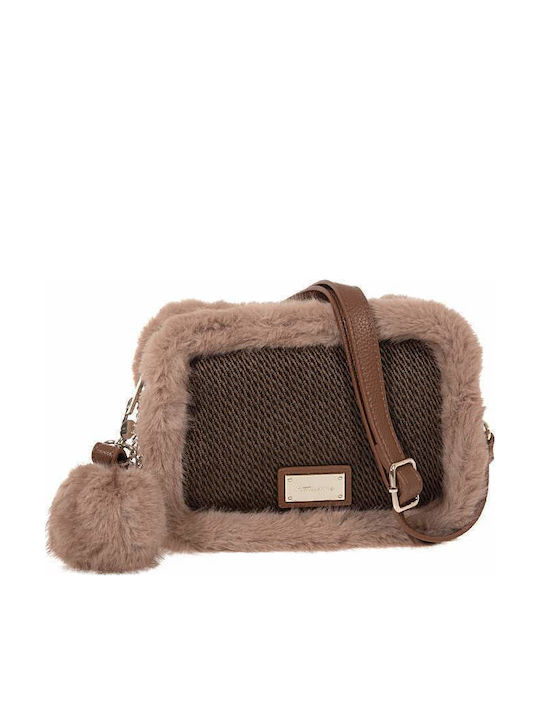 Madlin Fur Women's Crossbody Bag Brown