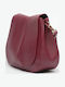 Burgunderrote Damen-Ledertasche zum Umhängen