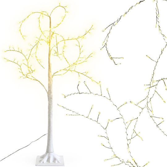 Illuminated Christmas Decorative Plastic Tree 120cm for Outdoor Use White