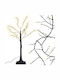Illuminated Christmas Decorative Plastic Tree 90 cm Outdoor Black