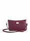Burgunderrote Damen-Schultertasche aus Leder