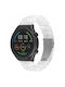 Fixed Resin Strap Fixed Resin Strap Quick Release 18 Mm Smartwatch Cloud White