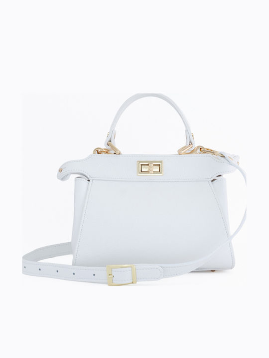 Leather Women's Shoulder Bag White