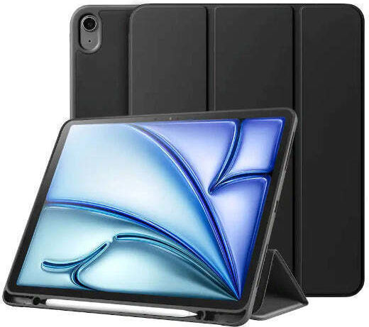 Smart Tri-fold Flip Case Pencil Holder Ipad Air 11 Inch M4 M3 M2 2026 2025 2024 Air 2020/2022 Black