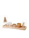 Set de Lumânări Pastilă de Crăciun Bej 5x16cm
