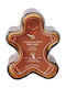 Χριστουγεννιάτικο Αρωματικό Κερί Gingerbread Ανθρωπάκι Καφέ 7.8x5x10cm