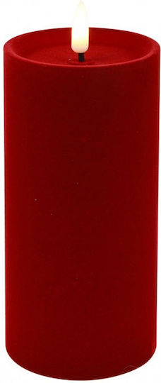Χριστουγεννιάτικο Κερί Led 013.839965 7,5x15cm Red