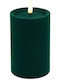 Christmas LED Candle 013.840004 7.5x12.5cm Green