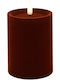 Christmas LED Candle 013.839971 7.5x10cm Dark Brown
