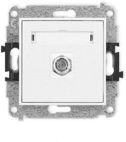 Karlik TV and Satellite Antenna Socket in Silver 25MGF-1