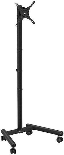 Techly ICA-TR60 Подова стойка за телевизор до 50" и 20 кг, Черна