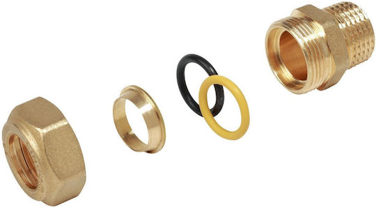 Giacomini Racord de Conectare pentru Țeavă de Cupru 1/2" Masculin/Feminin 15mm