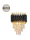 Domoletti Black Wall Lamp with E14 Socket 17x40cm