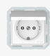 Harry Potter Single External Waterproof Power Socket with Lid White