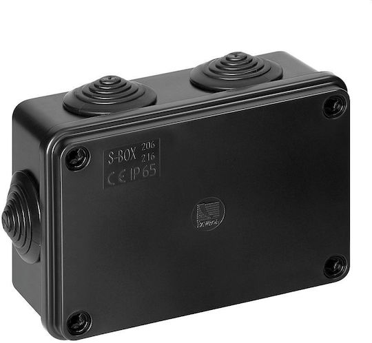 Orno Electrical Junction Box for Outdoor Branching Waterproof IP65 in Black Colour
