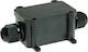 Plastrol Outdoor-Mounted Electrical Junction Box, Waterproof, IP68, Black