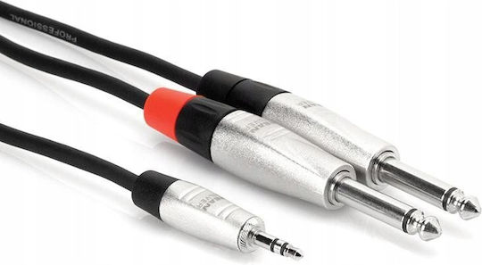 Hosa Eko Studio- und Musikinstrumentenkabel 6,3mm Stecker - 6,3mm Stecker 3m