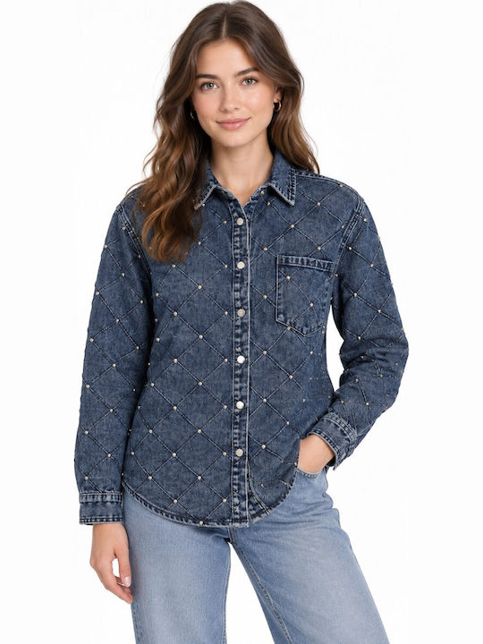 Cavalieri Long Sleeve Women's Blue Denim Shirt