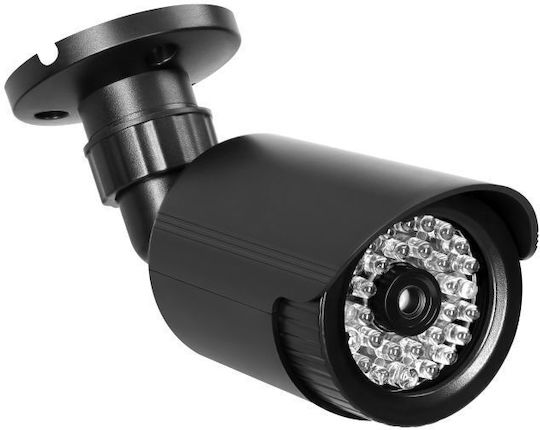 CCTV-Überwachungskamera-Attrappe mit LED, zur Wandmontage, Stromversorgung mit 2 × AA-Batterien, Schwarz, CD-8/B Virone