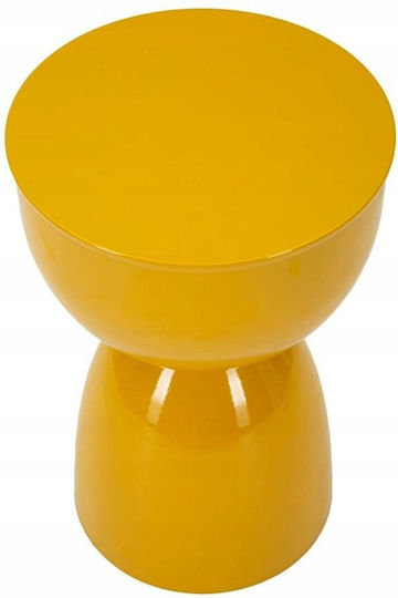 Round Yellow Metal Side Table Yao 31x31x46 cm Round Yellow Metal Side Table Yao 31x31x46 cm