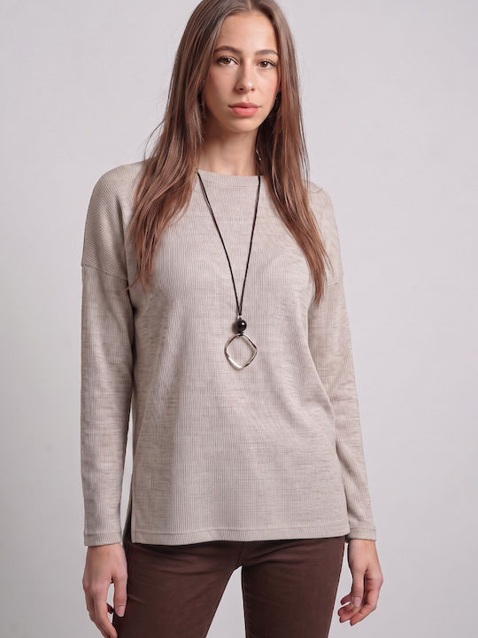 Damenbluse Beige