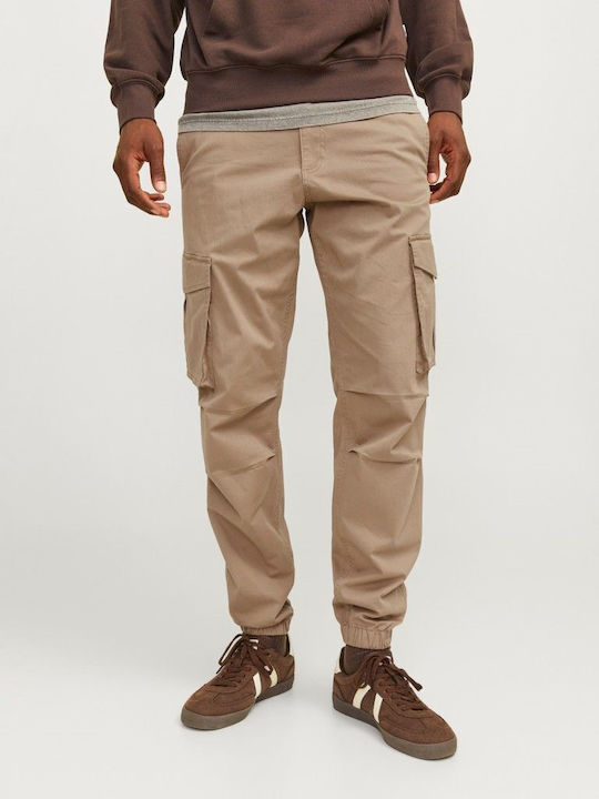 Jack & Jones Ανδρικό Παντελόνι Cargo Μπεζ
