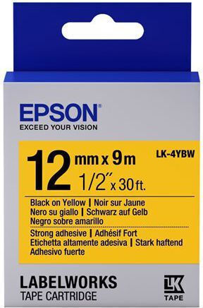 Epson Ταινία Ετικετογράφου 9m x 12mm σε Μαύρο Χρώμα
