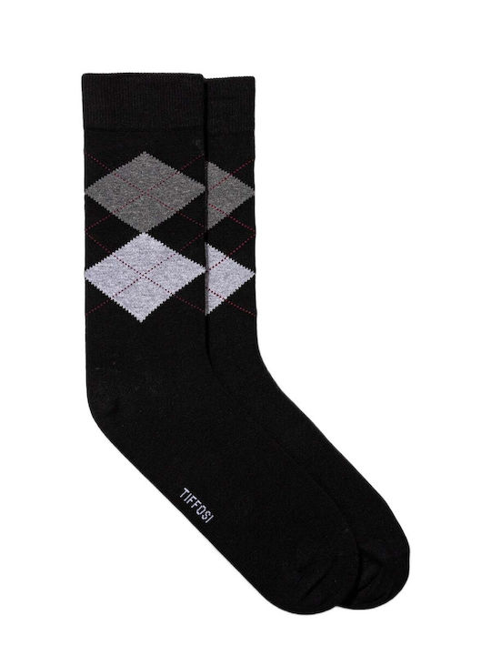 Tiffosi Men's Black Patterned Socks