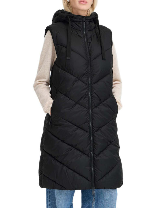 B.Younq Women's Sleeveless Winter Jacket Black