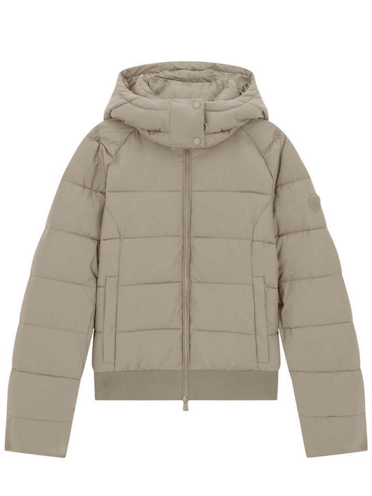 Emporio Armani Women's Beige Bomber Jacket