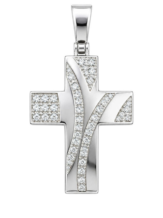 Senzio Belibasakis Women's 14K White Gold Cross Without Chain