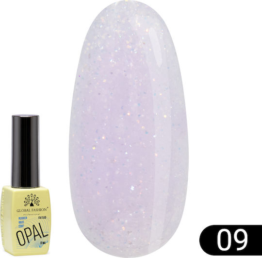 Opal Каучукова База / Топ Лак за Обикновени Лакове Rubber 8ml 09