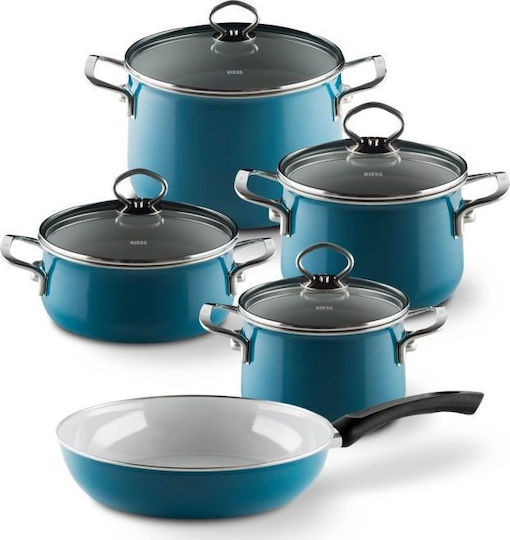 Riess Set de Vase de Gătit cu Acoperire Antiaderentă, 5 Piese Riess Set de Vase de Gătit cu Acoperire Antiaderentă, 5 Piese