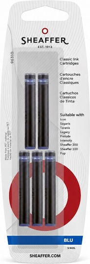 Sheaffer 5 Ανταλλακτικά Μελάνια για Στυλό Μπλε