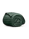Lino Home Kvall Single Fleece Blanket 160x220 cm Olive Green