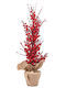 Natural-Looking Christmas Decorative Tree 63 cm Red