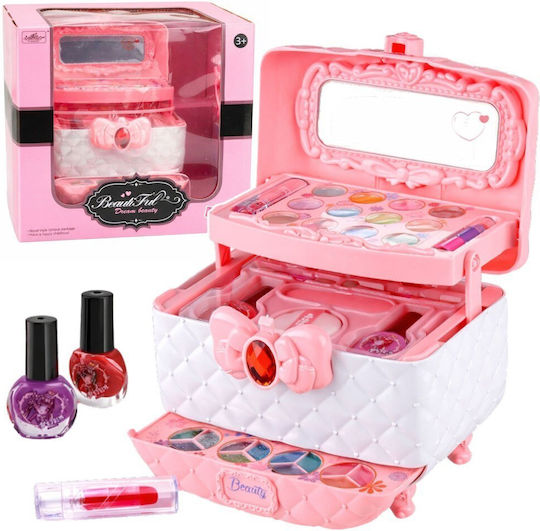 Lean Toys Makeup And Nail Beauty Case With Cosmetics Παιδικό Μακιγιάζ