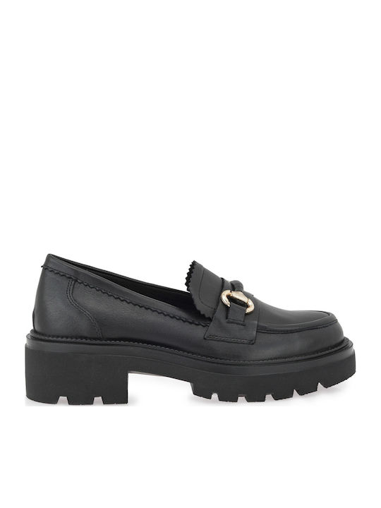Loafers de Damă din Piele Negre